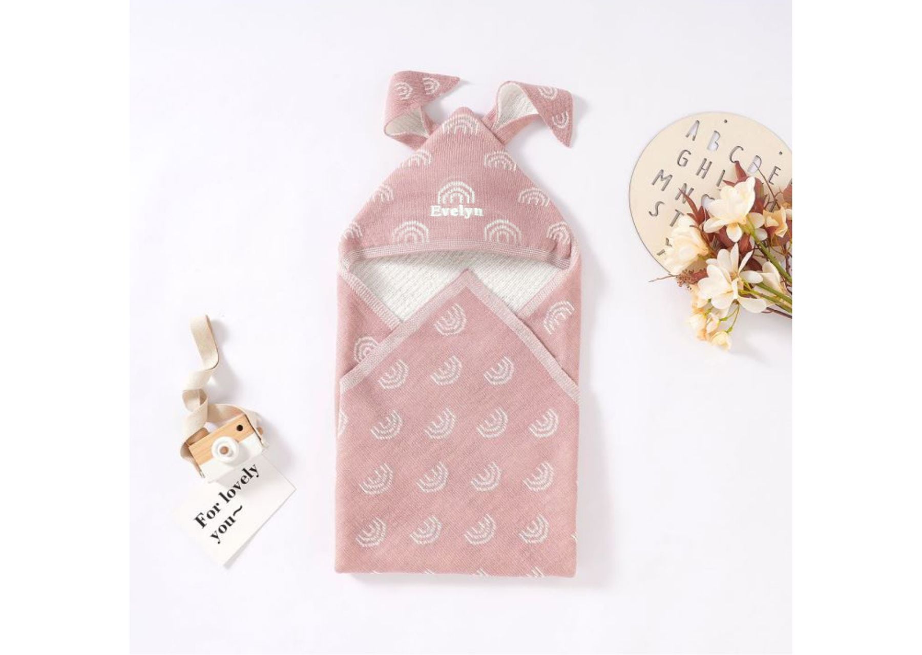 Personalized Bunny Hoodie Blanket