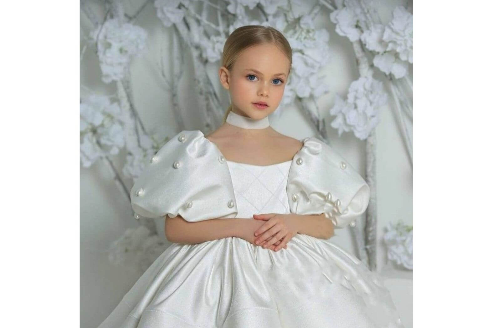 Pearl Divinity Puffy Dress - Oceanic Wonders