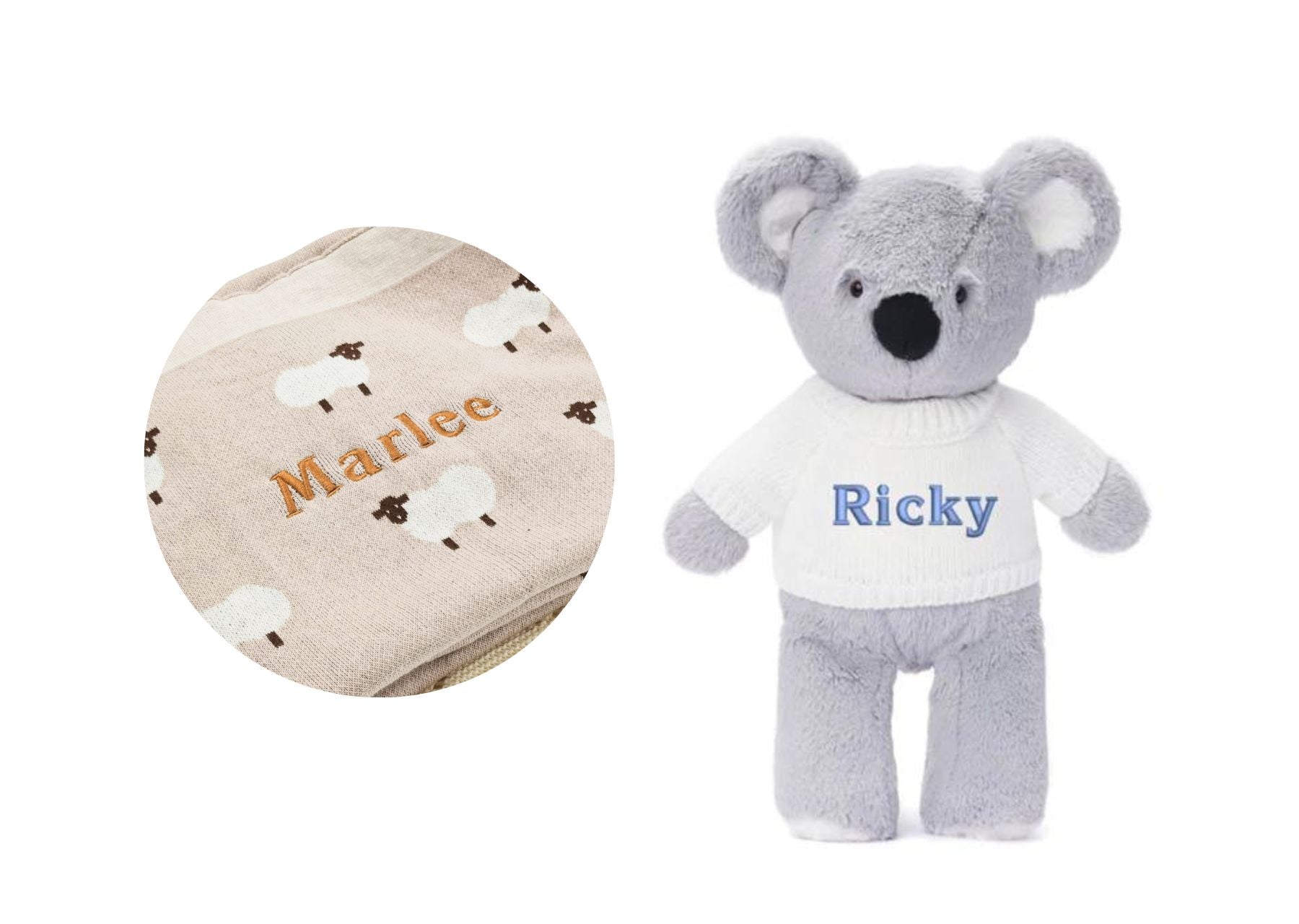 Jollyhugs™ Personalized Cuddle Bundle - Sheep Blanket & Stuffed Animal