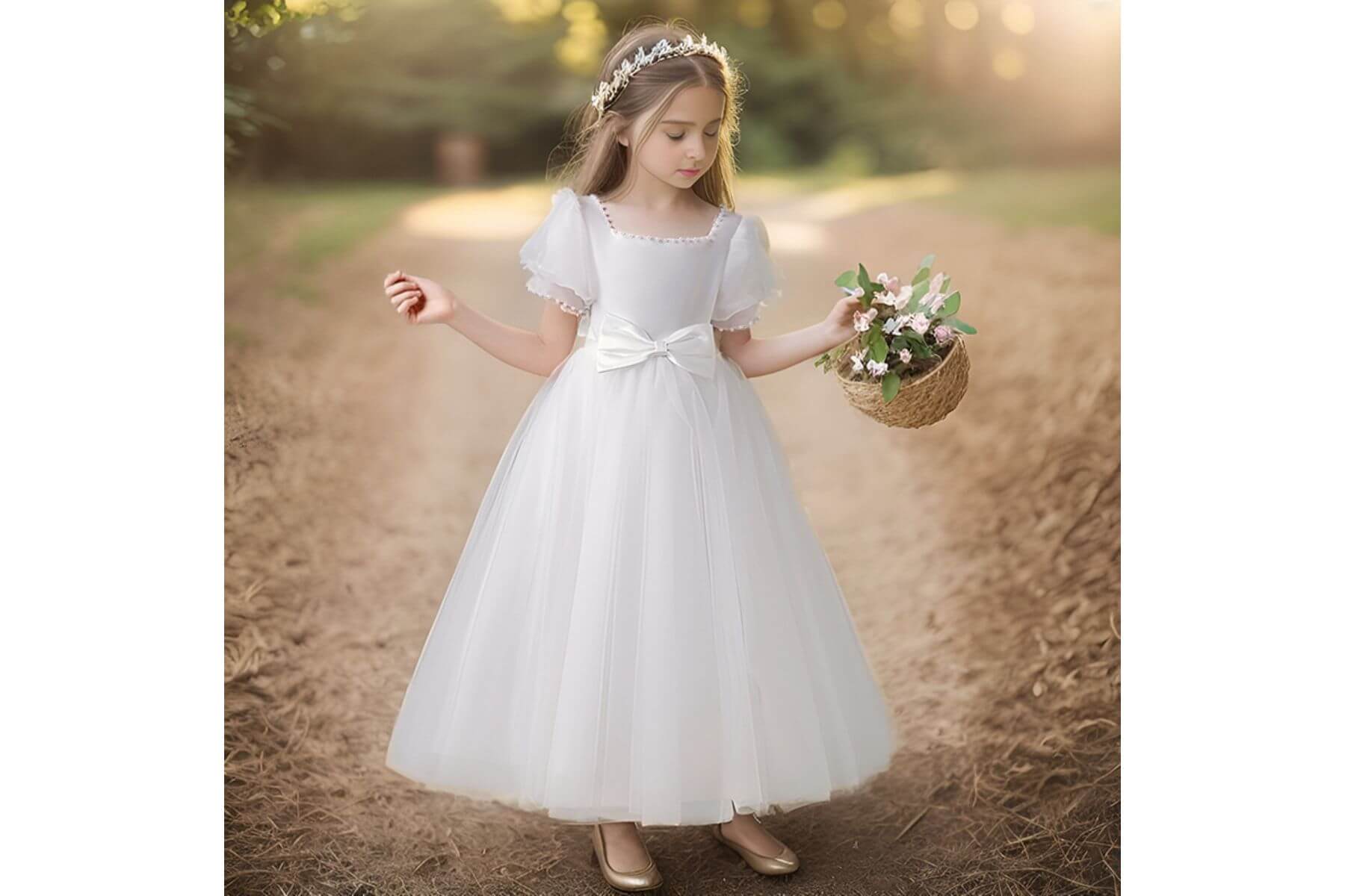 Pearl Divinity Tulle Dress - Oceanic Wonders